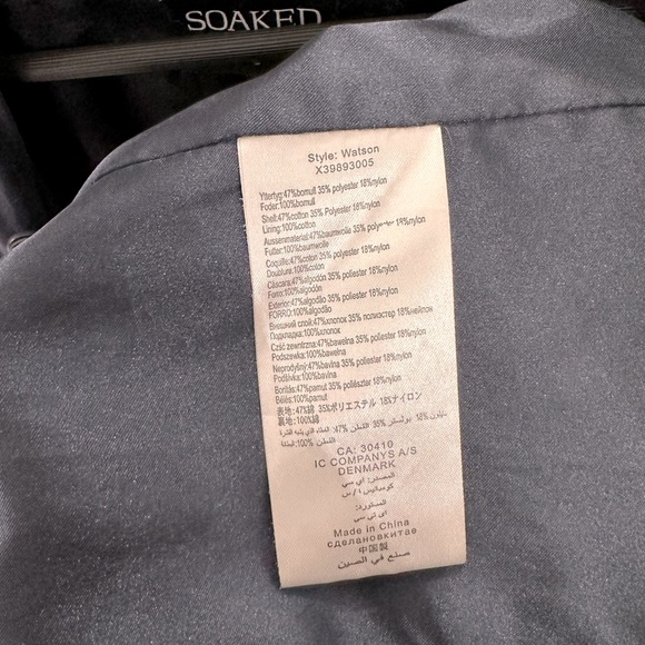 Soaked in Luxury navy belted jacket. Size S. - Picture 7 of 7